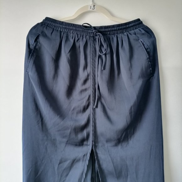 Silence + Noise Womens Navy Blue Straight & Pencil Skirt Drawstring Size M - Picture 2 of 7